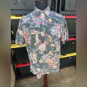 PreOwned Reyn Spooner Classic Fit Multicolored Hawaiian Print Men's Medium